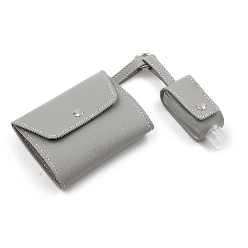 Travel Mask Sanitizer Wallet Set