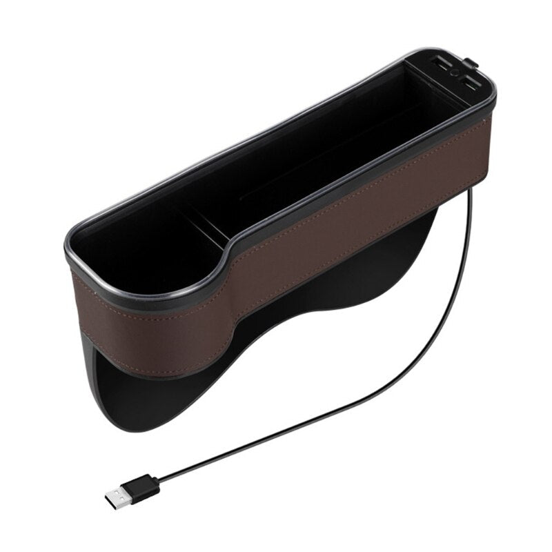 Premium Car Seat Storage USB Charger Organizer