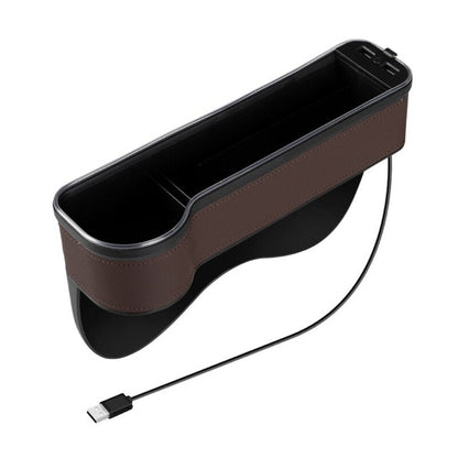 Premium Car Seat Storage USB Charger Organizer
