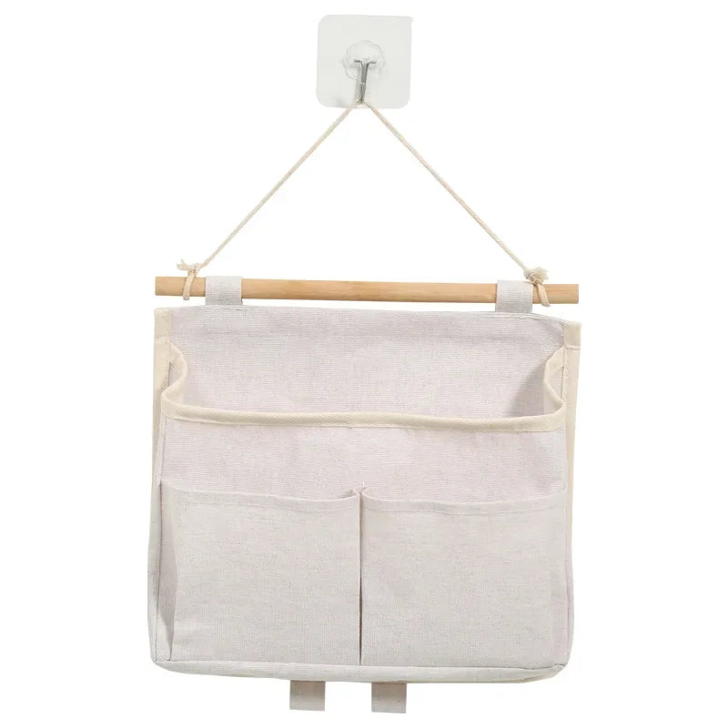 Compact Linen Hanging Storage Bag Organizer