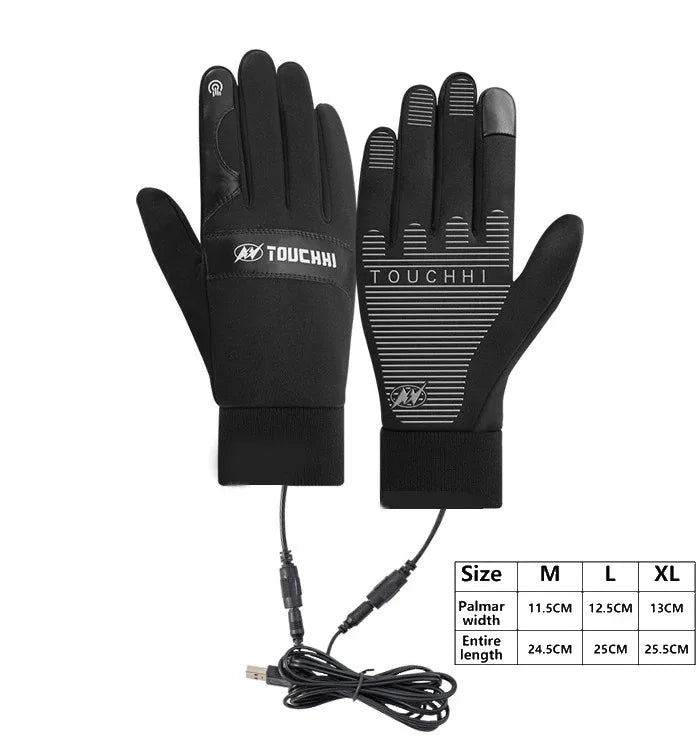 Warm Waterproof Heated Gloves for Skiing & Outdoor