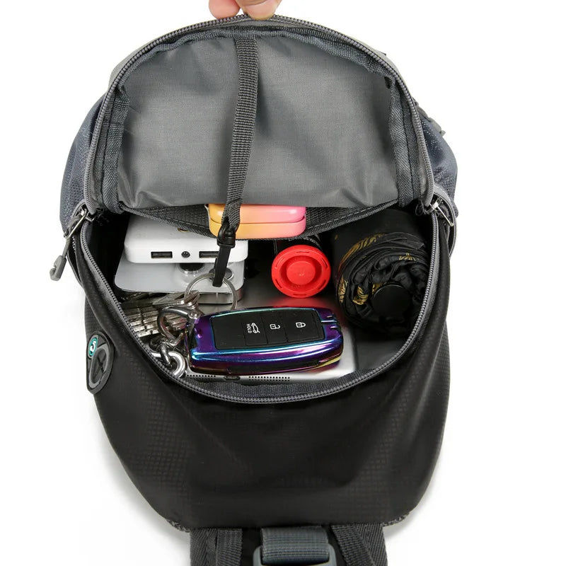 Safe Travel Shoulder Bag with Multiple Pockets