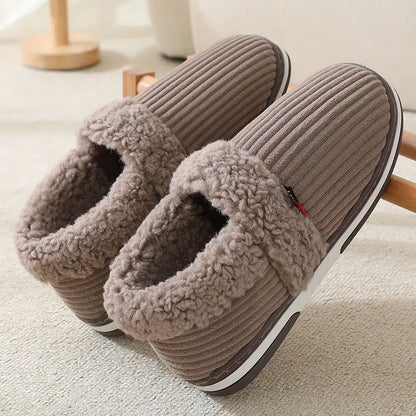 Cozy Couple's Fuzzy Slippers with Arch Support