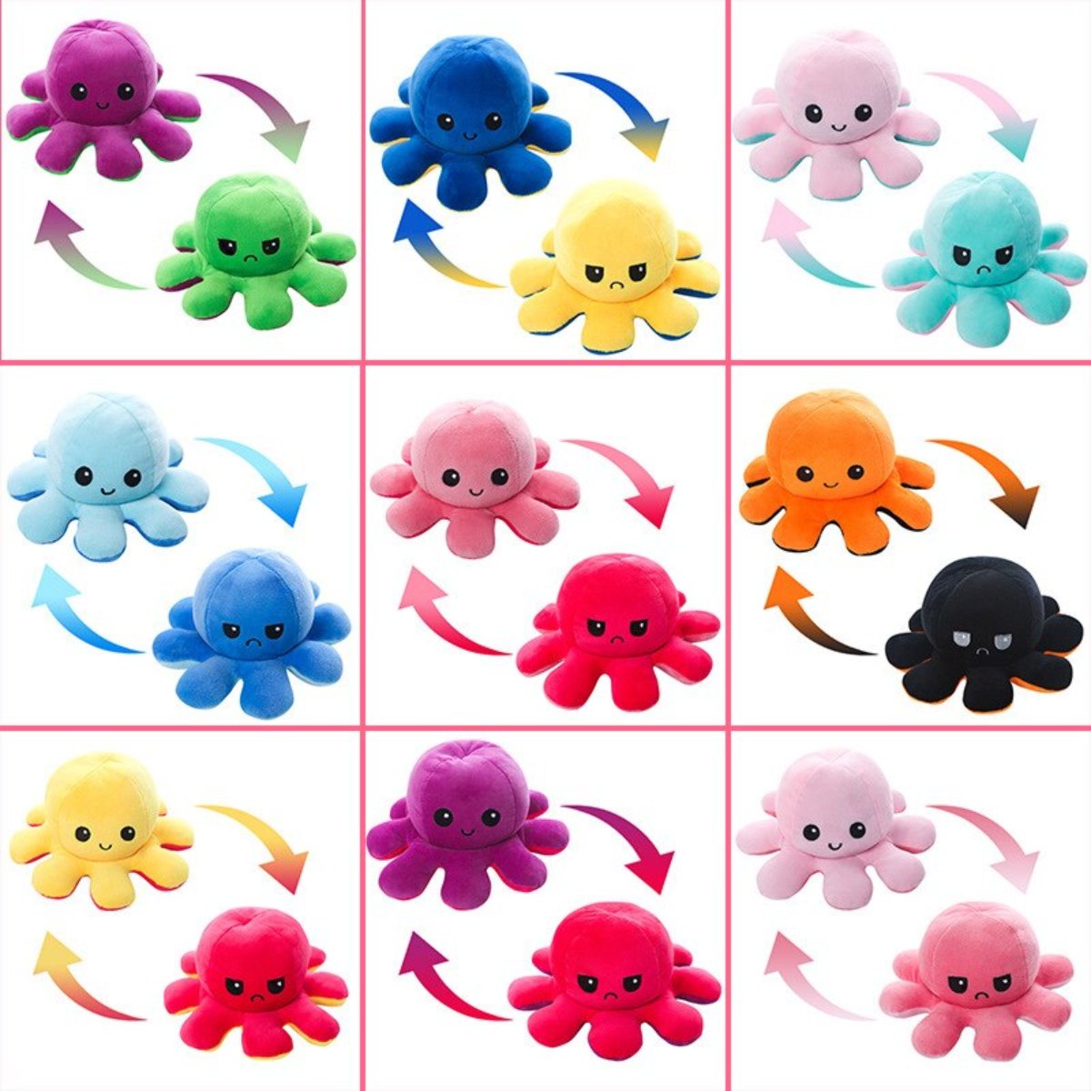 Funny Reversible Octopus Plush Toy
