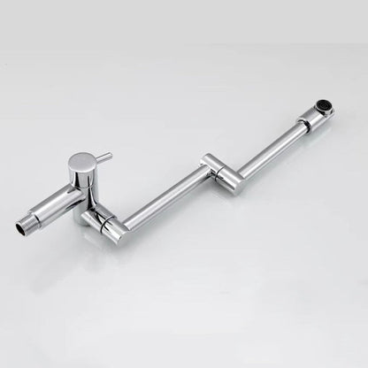 Space-Saving Folding Kitchen Faucet in Chrome Finish