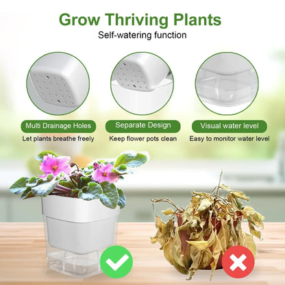 Smart Indoor Planter with Water Indicator & Self Watering