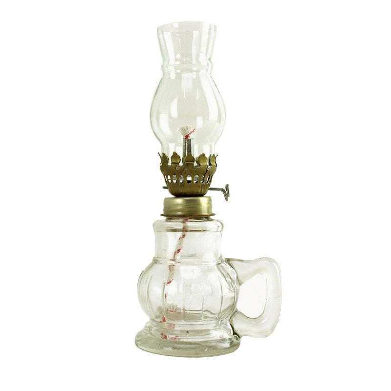 Rustic Antique Oil Table Lamp - Fesara