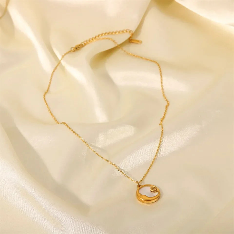Delicate Zodiac Shell Pendant Necklace