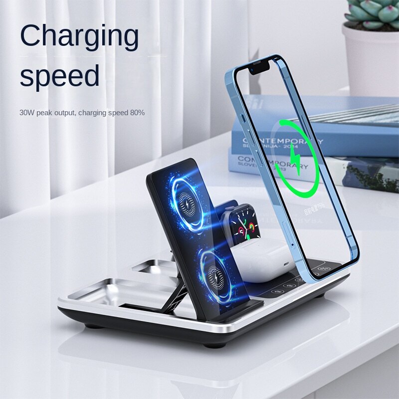 Compact Wireless Charger Digital ClockDock