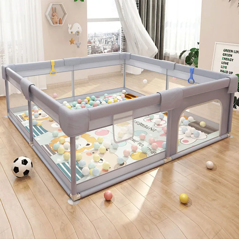 Spacious Baby Playyard with Soft Play Panels - Fesara