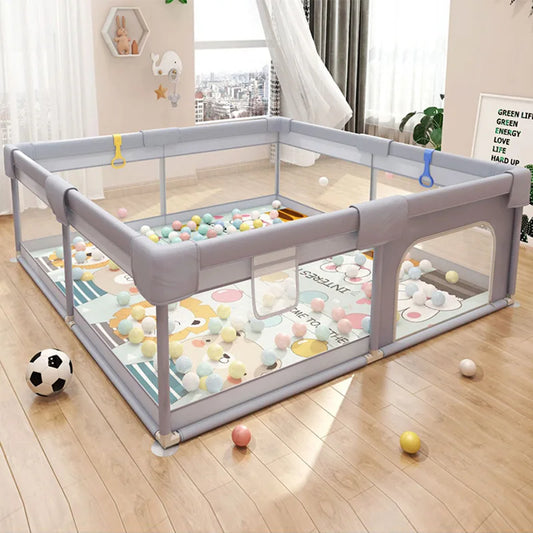 Spacious Baby Playyard with Soft Play Panels - Fesara