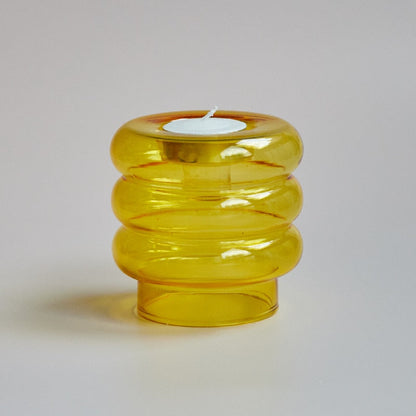 Elegant Double Glass Candle Stand