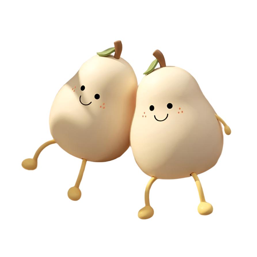 Soft LED Nightlight Pear - USB Rechargeable Color Changing - Fesara