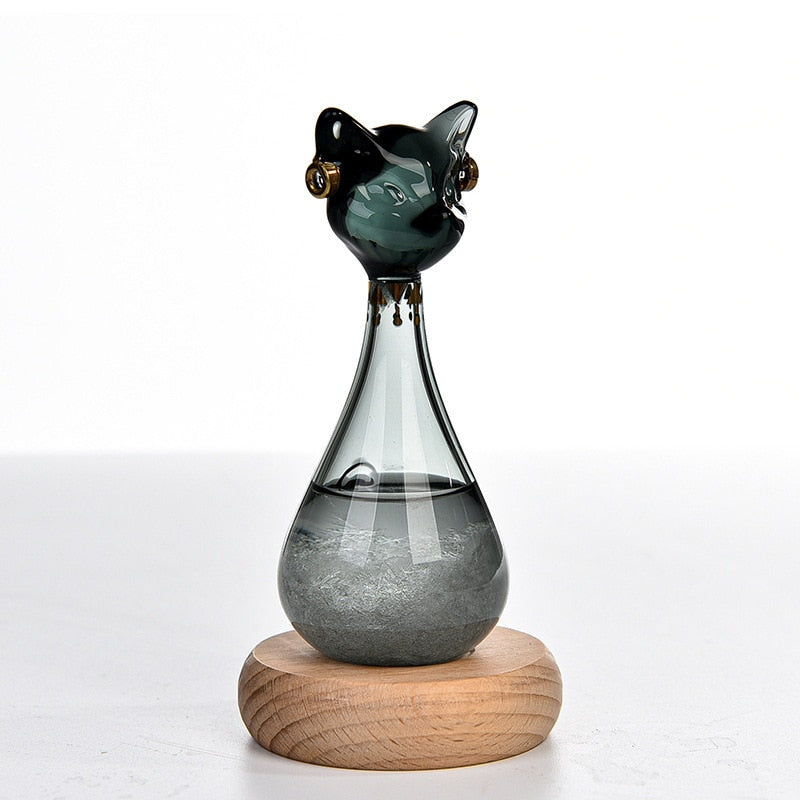 Whimsical Kitty Weather Station Bottle