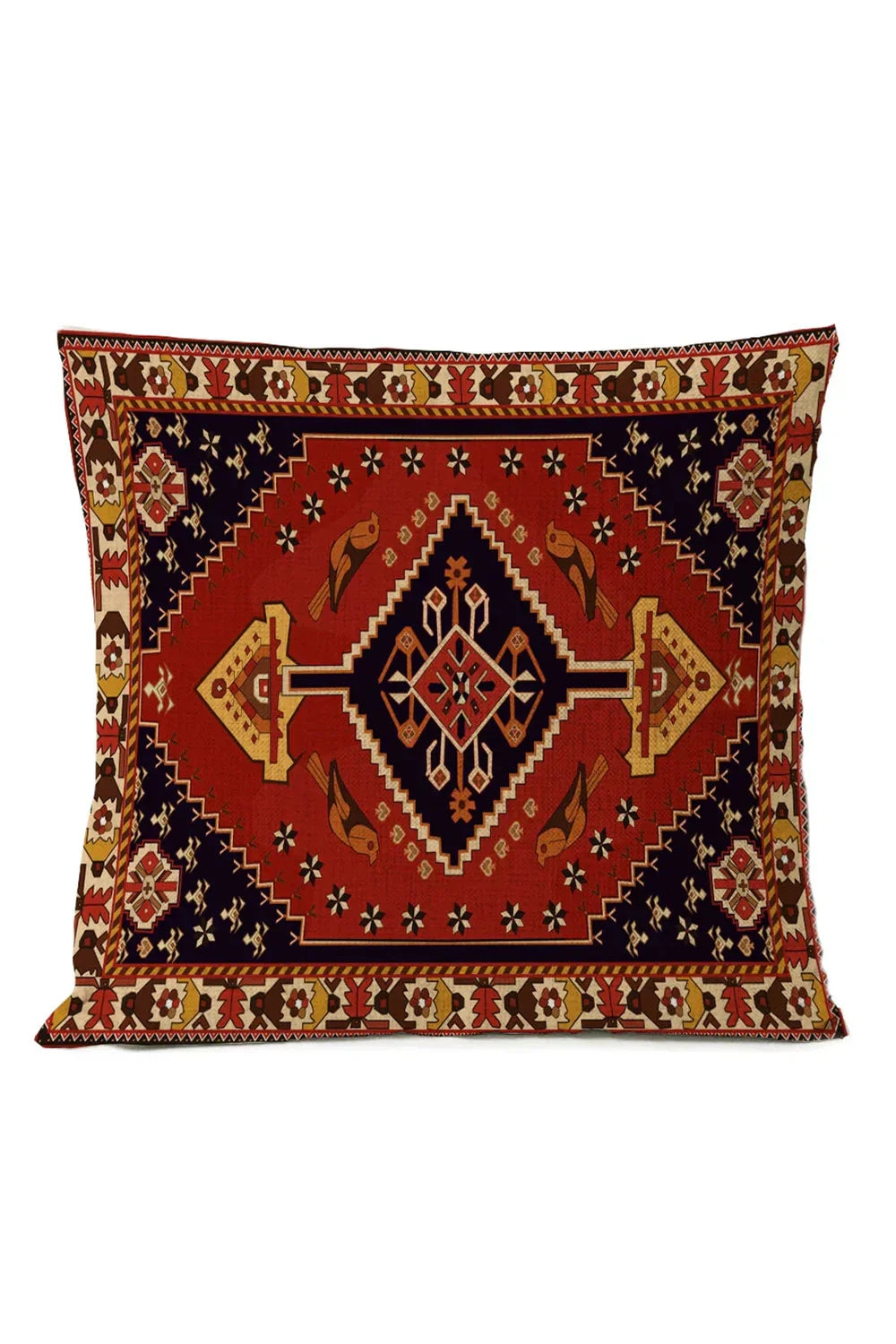 Colorful Global Print Pillow Cover