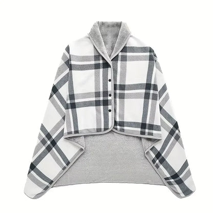 Plush Wearable Blanket Scarf Soft Fleece Wrap