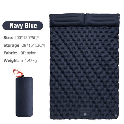 Comfy Outdoor Inflatable Camping Air Bed with Pillow - Fesara