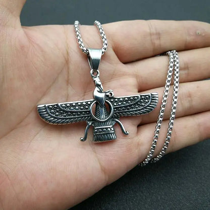 Religious Faravahar Symbol Pendant Necklace