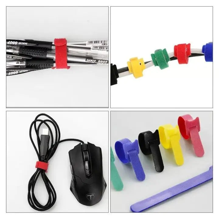 Sticky Cable Management Stickers (50 Pack)