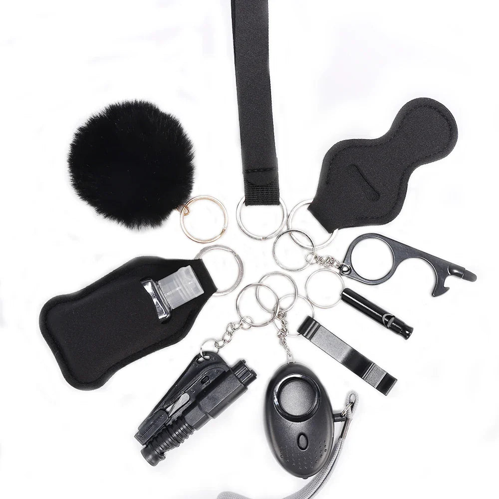 Self Defense Keychain Set with Personal Alarm and Window Breaker for Women's Safety 11