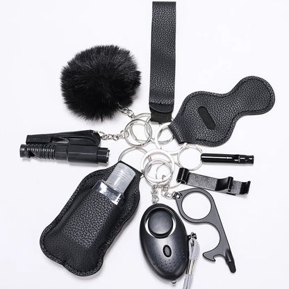 Self Defense Keychain Set with Personal Alarm and Window Breaker for Women's Safety 13