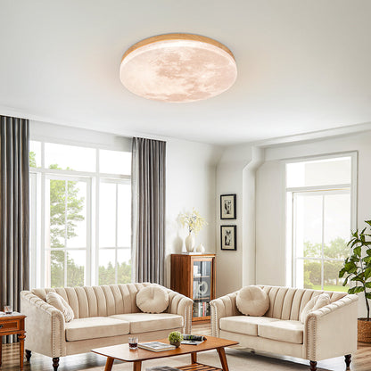 Glowing Round LED Ceiling Lamp – Warm Ambient Lighting