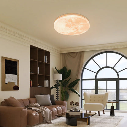 Sleek Round Ceiling Light Fixture Soft Home Illumination