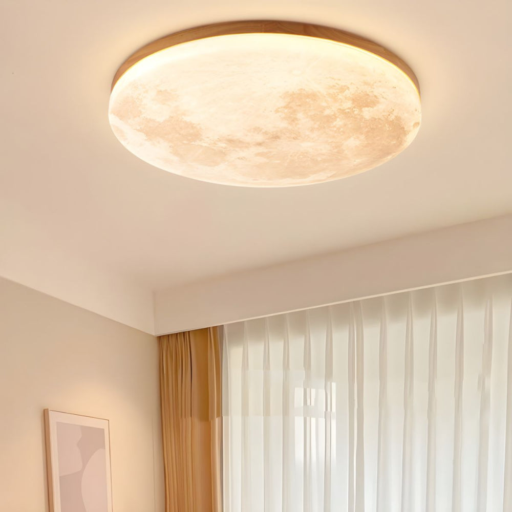Sleek Round Ceiling Light Fixture Soft Home Illumination - Fesara