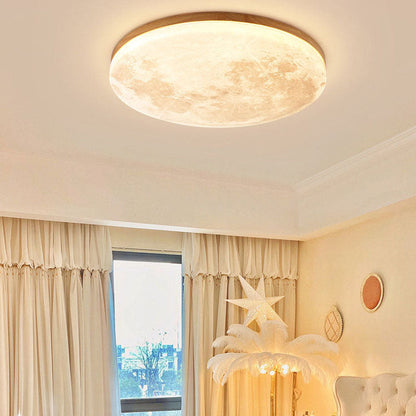 Glowing Round LED Ceiling Lamp – Warm Ambient Lighting