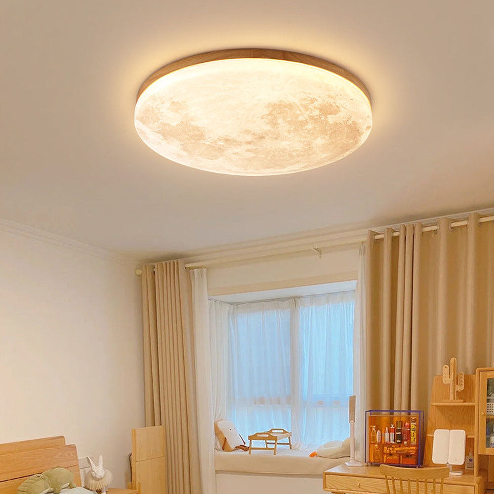 Glowing Round LED Ceiling Lamp – Warm Ambient Lighting