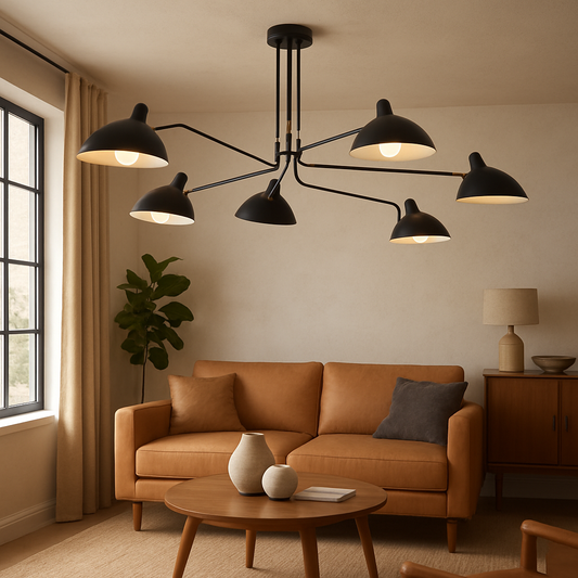 Chic Designer Serge Mouille Ceiling Light - Fesara
