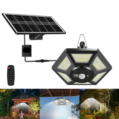 Bright Solar Powered Ceiling Light with Remote Control - Fesara