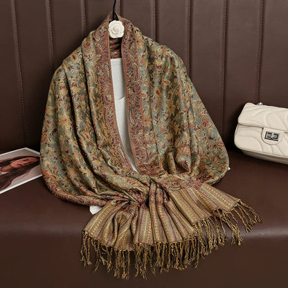 Soft Women's Cashmere Scarf Luxury Warm Print