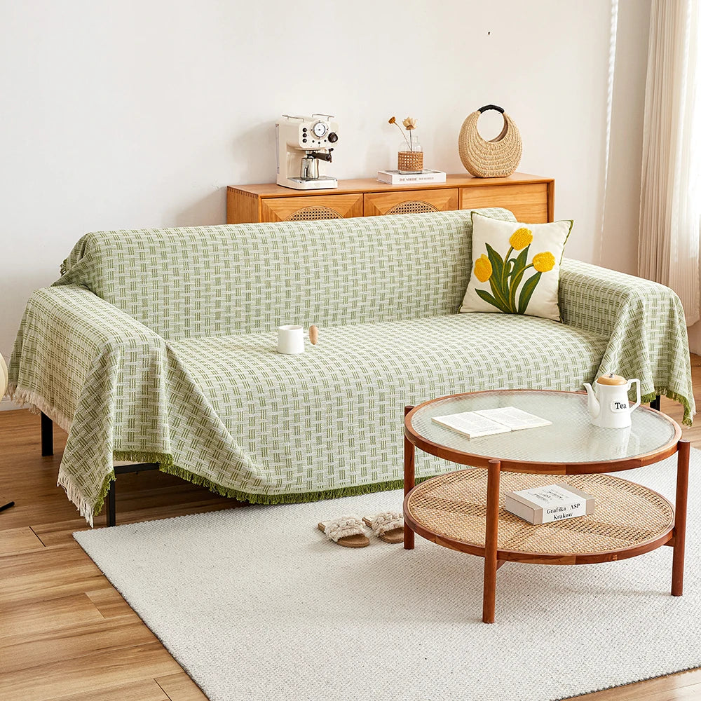 Plush Reversible Sofa Throw Blanket Extra Large - Fesara