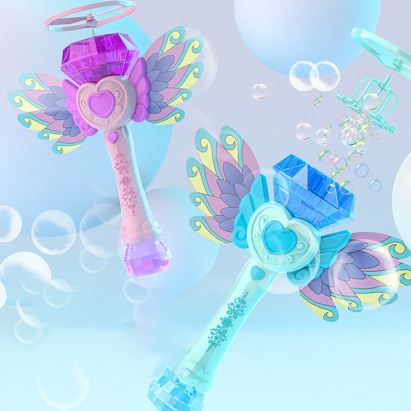 Colorful Heart Shaped Bubble Blower Toy