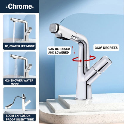 Modern 360 Degree Pull Out Kitchen Faucet