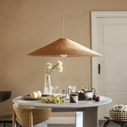 Natural Bamboo LED Hanging Light