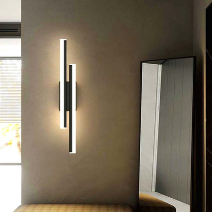 Slim LED Wall Light with Bright Vertical Stripes