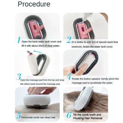 Gentle Pet Grooming Wet Cleaning Brush