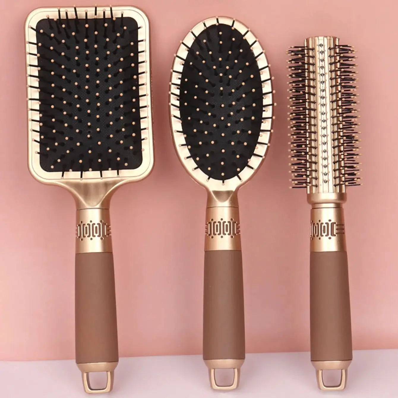 Gentle Vented Massage Brush for Curly Hair Care