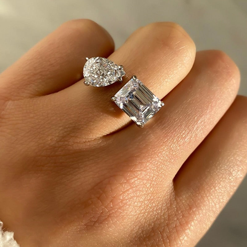 Fesara | Teardrop Zircon Elegant Adjustable Ring