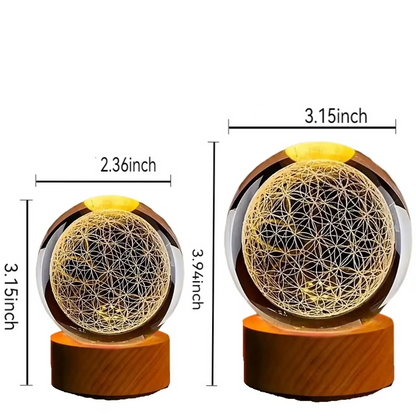 Colorful Crystal Ball with LED Night Light