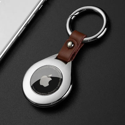 Premium Leather Airtag Phone Case with Metal Clip