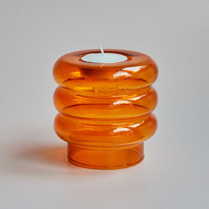 Elegant Double Glass Candle Stand