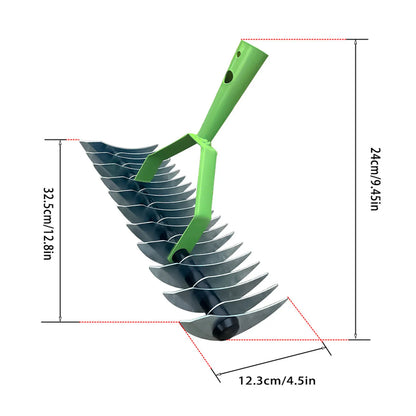 Garden Rake Head Stainless Steel Lawn Aerator Tool - Fesara