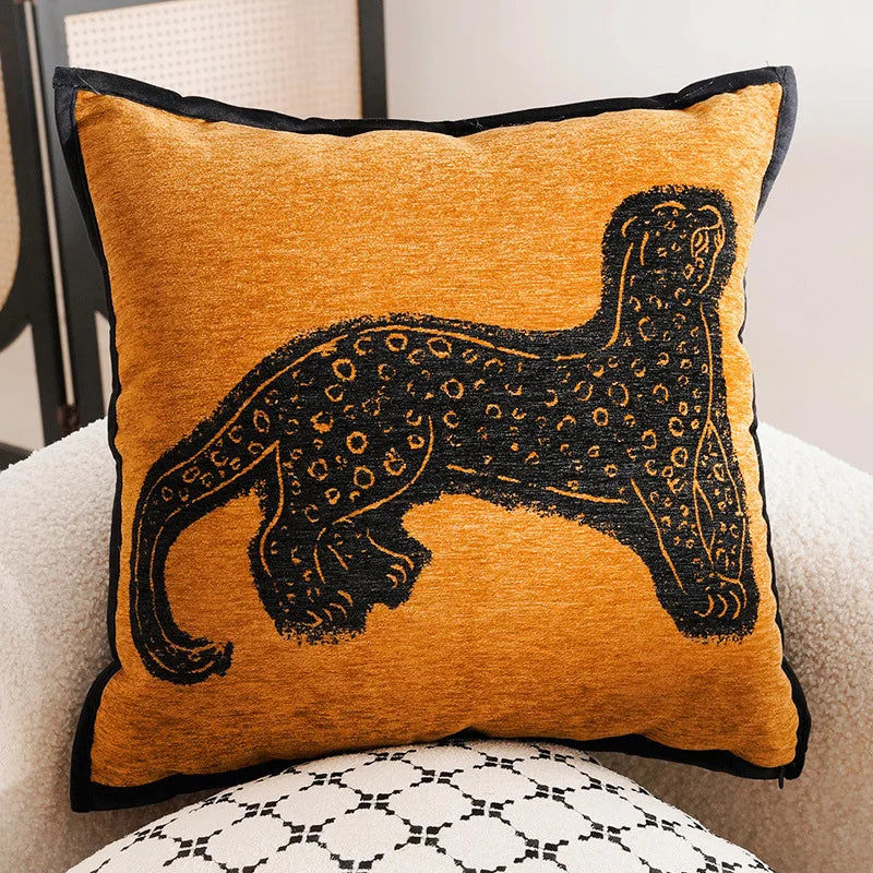 Stylish Embroidered Horse Print Throw Pillow for Home
