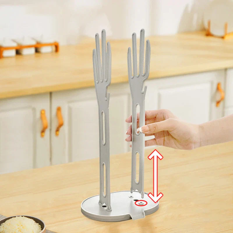 Compact Kitchen Glove Drying Rack Holder