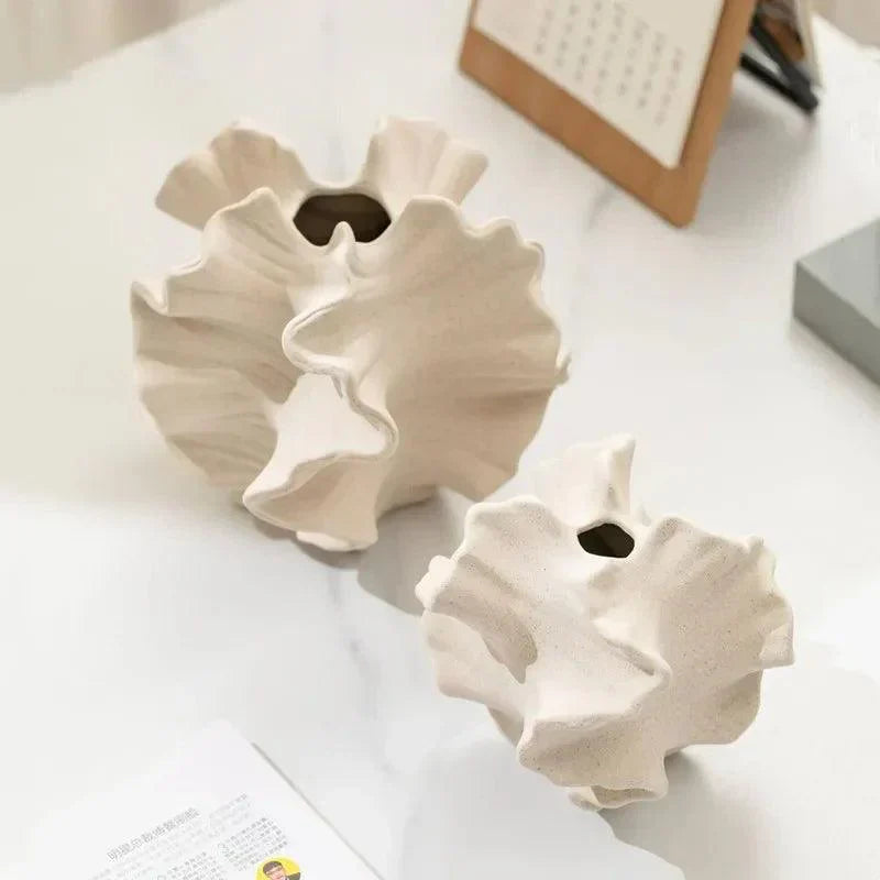 Natural Clay Floral Vase
