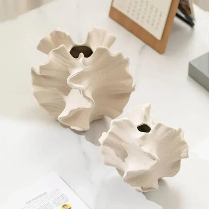 Natural Clay Floral Vase