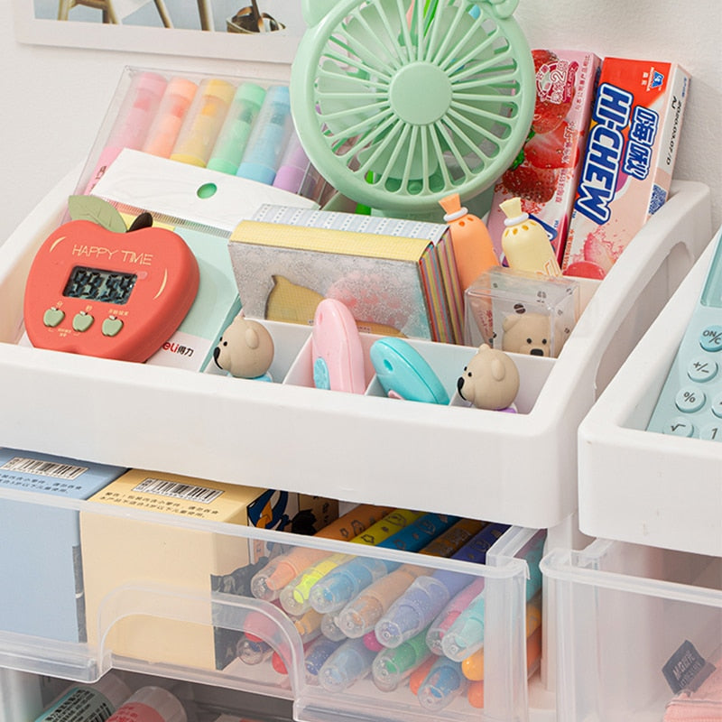Compact Office Desk Storage Container Box